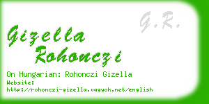 gizella rohonczi business card